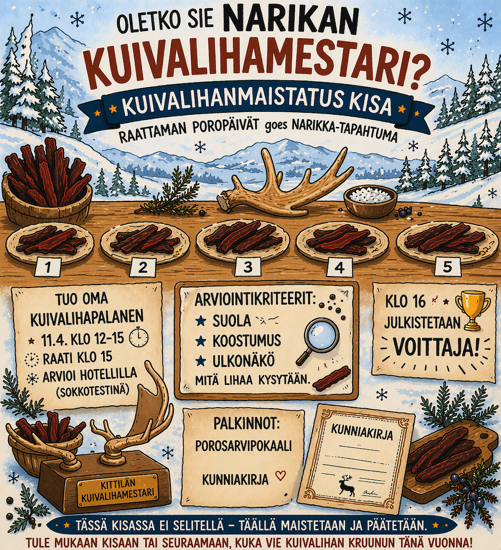Oletko sie Narikan kuivalihamestari?